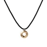 Золоте кольє на шовкової нитки