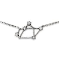 Серебряное колье с цирконием