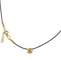 Золотое колье с цирконием Золотое колье с цирконием