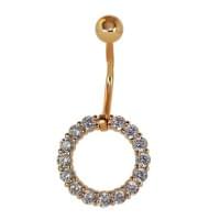 Золотий пірсинг з цирконієм