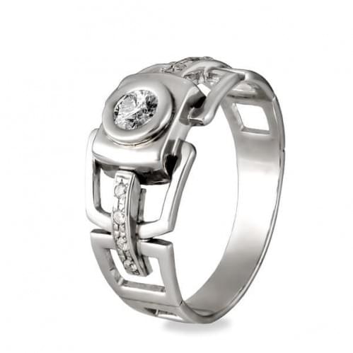 Серебряное кольцо с цирконием ПЧ041с