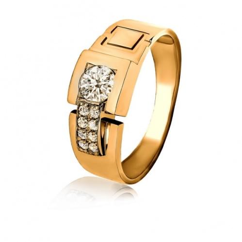 Золотое кольцо с цирконием ПЧ050и
