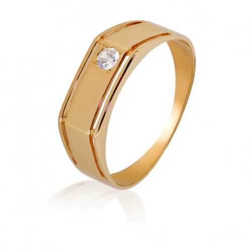 Золотое кольцо с цирконием ПЧ057и