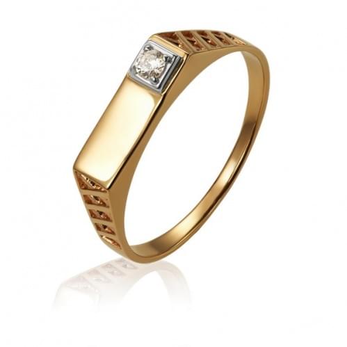 Золотое кольцо с цирконием ПЧ061и