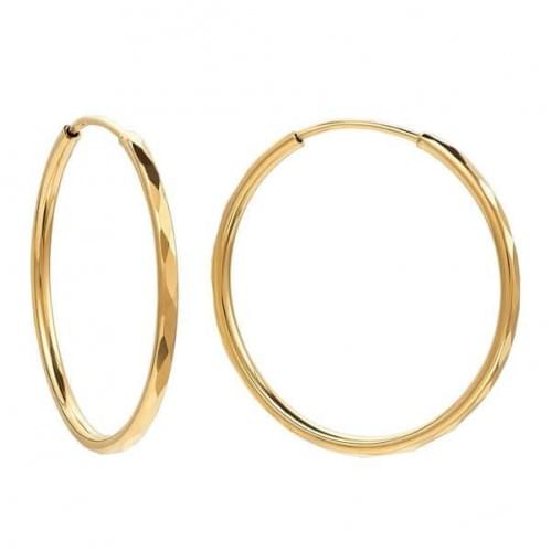 Золотые серьги кольца-конго СБ014.22и