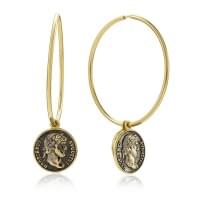 Сережки кільця з лимонного золота Сережки кільця з лимонного золота