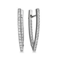 Срібні сережки з цирконієм