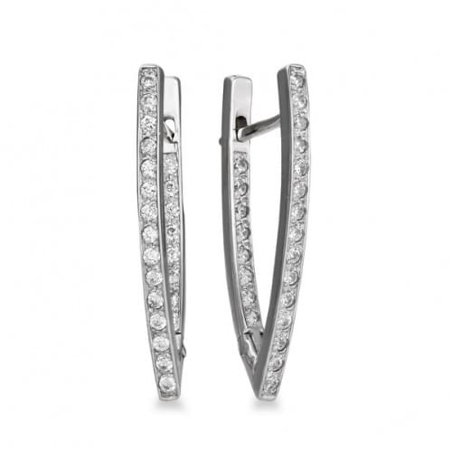 Срібні сережки з цирконієм СВ059с