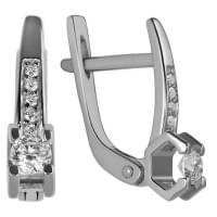 Срібні сережки з цирконієм