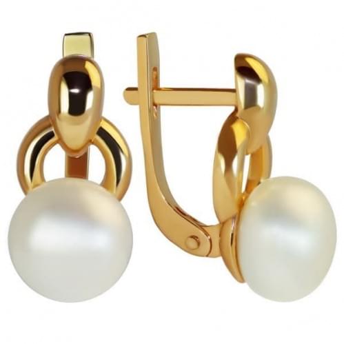 Золоті сережки з перлами СВ1111и