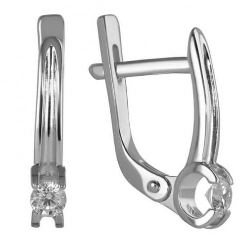 Срібні сережки з цирконієм СВ1132с