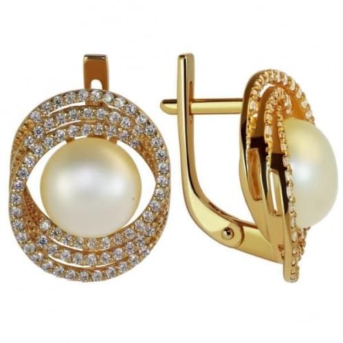 Золоті сережки з перлами СВ1159и