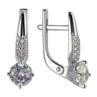 Срібні сережки з цирконієм