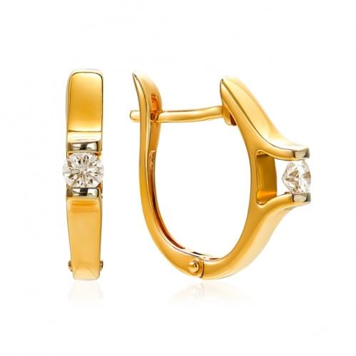 Золоті сережки з діамантом СВ1222.00100н