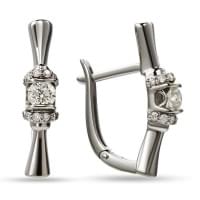 Серьги из белого золота со вставкой Серьги из белого золота со вставкой