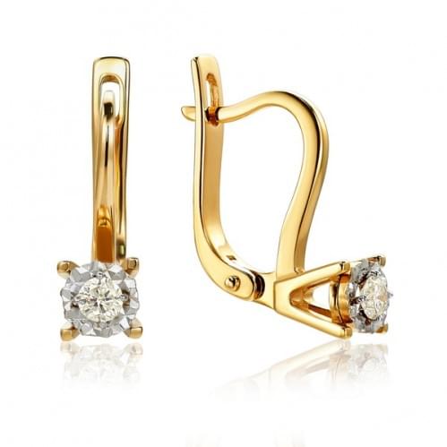 Золоті сережки з діамантом СВ1232.00100н