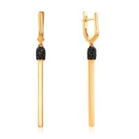 Золотые серьги с цирконием