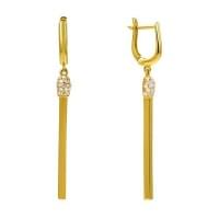 Сережки з лимонного золота з цирконієм Сережки з лимонного золота з цирконієм