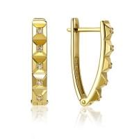 Серьги из лимонного золота с цирконием