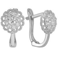 Срібні сережки з цирконієм Срібні сережки з цирконієм