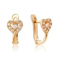 Золотые серьги с цирконием Золотые серьги с цирконием