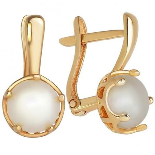 Золоті сережки з перлами СВ242и
