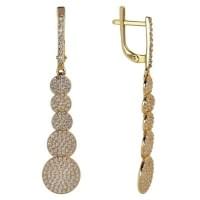 Золоті сережки з цирконієм Золоті сережки з цирконієм