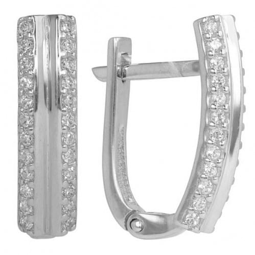 Срібні сережки з цирконієм СВ439с