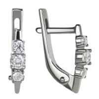 Срібні сережки з цирконієм Срібні сережки з цирконієм