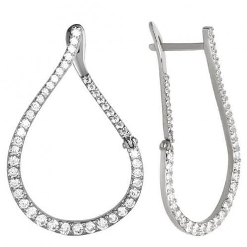 Срібні сережки з цирконієм СВ698с