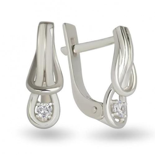 Срібні сережки з цирконієм СВ749с