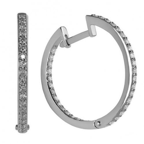 Срібні сережки з цирконієм СВ801с