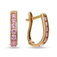 Золотые серьги с цирконием Золотые серьги с цирконием