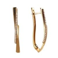 Золоті сережки з цирконієм Золоті сережки з цирконієм