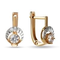 Золоті сережки з цирконієм
