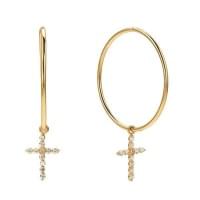 Золоті сережки з цирконієм Золоті сережки з цирконієм