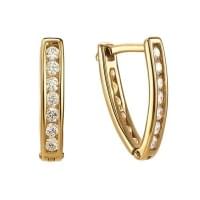 Золотые серьги с цирконием