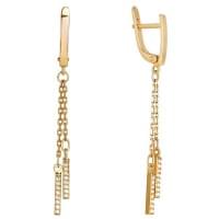 Золотые серьги с цирконием Золотые серьги с цирконием