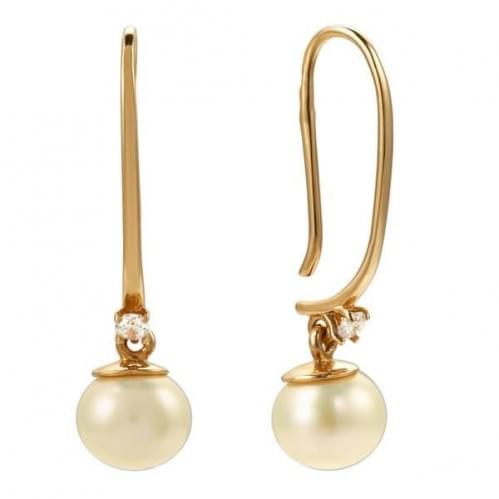 Золоті сережки з перлами СП300и