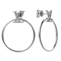 Пусеты из белого золота