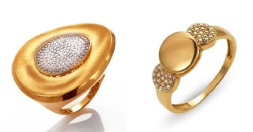 золотые кольца для стильно образа